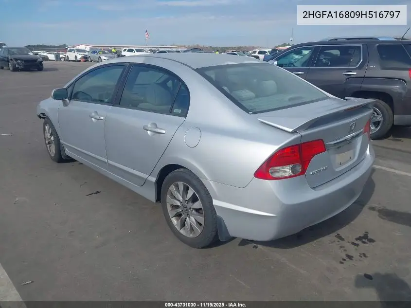 2HGFA16809H516797 2009 Honda Civic Ex