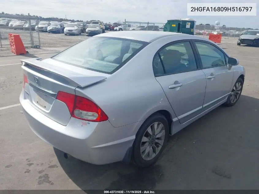 2HGFA16809H516797 2009 Honda Civic Ex