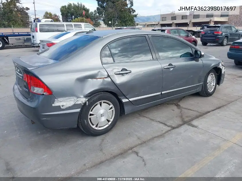 JHMFA36239S017697 2009 Honda Civic Hybrid