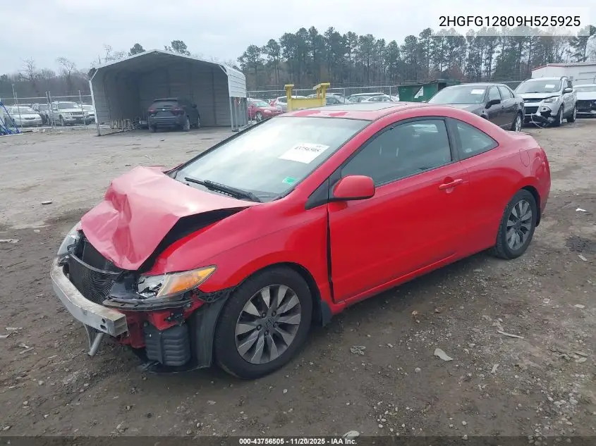 2HGFG12809H525925 2009 Honda Civic Ex