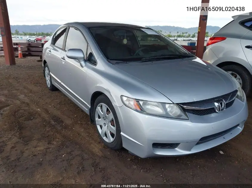 1HGFA16509L020438 2009 Honda Civic Lx