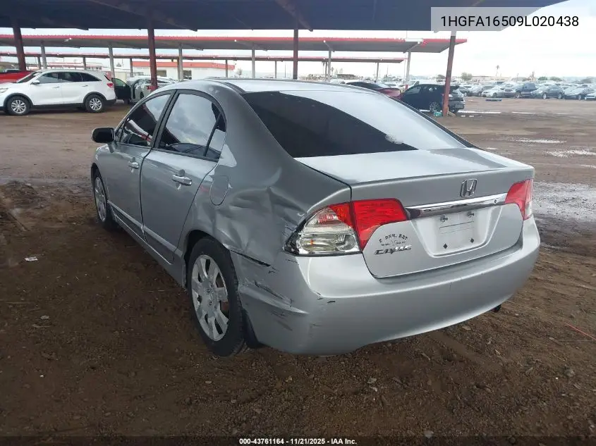 1HGFA16509L020438 2009 Honda Civic Lx