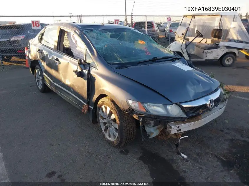 19XFA16839E030401 2009 Honda Civic Ex
