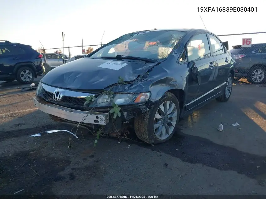19XFA16839E030401 2009 Honda Civic Ex