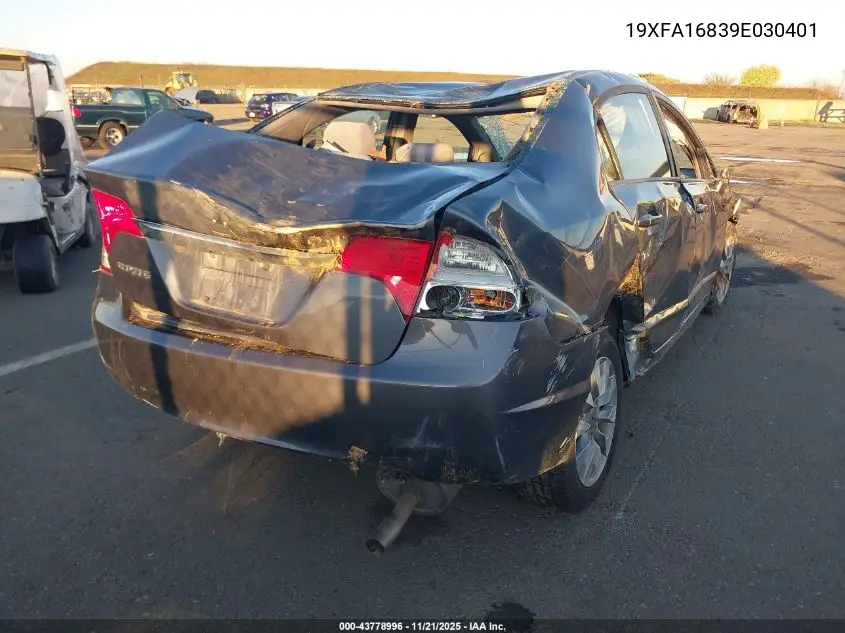 19XFA16839E030401 2009 Honda Civic Ex