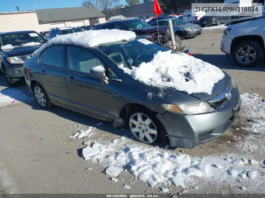 2HGFA16509H318534 2009 Honda Civic Lx