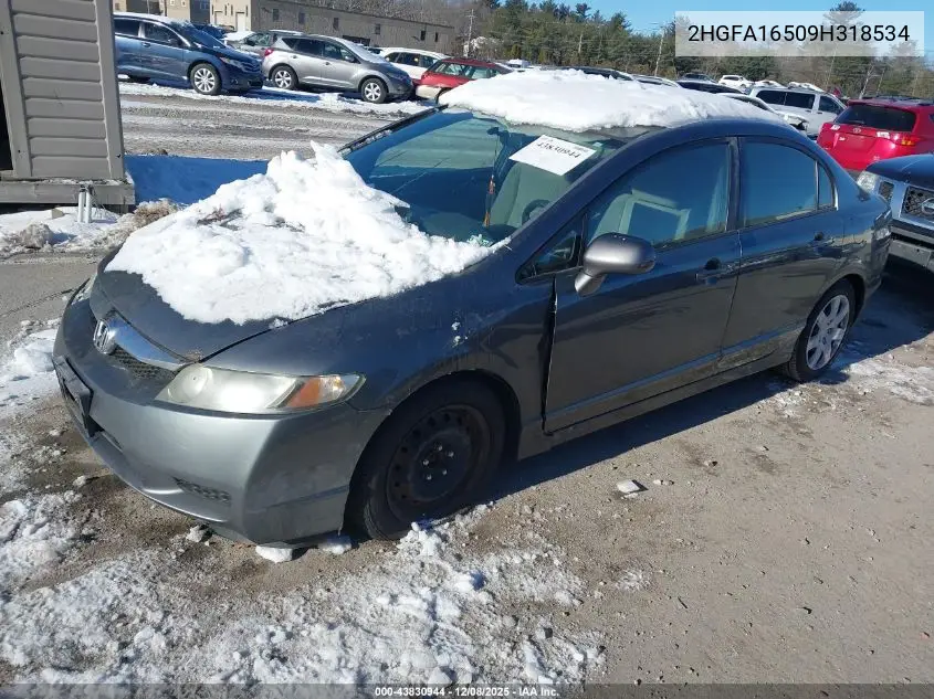 2HGFA16509H318534 2009 Honda Civic Lx