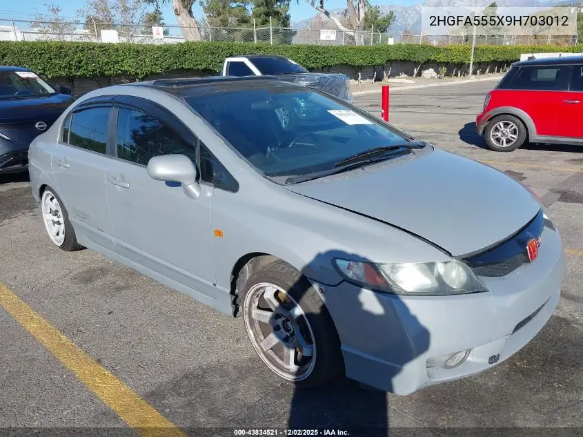 2HGFA555X9H703012 2009 Honda Civic Si