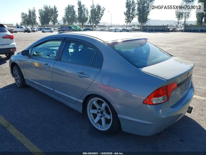 2HGFA555X9H703012 2009 Honda Civic Si