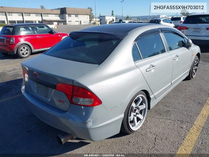 2HGFA555X9H703012 2009 Honda Civic Si