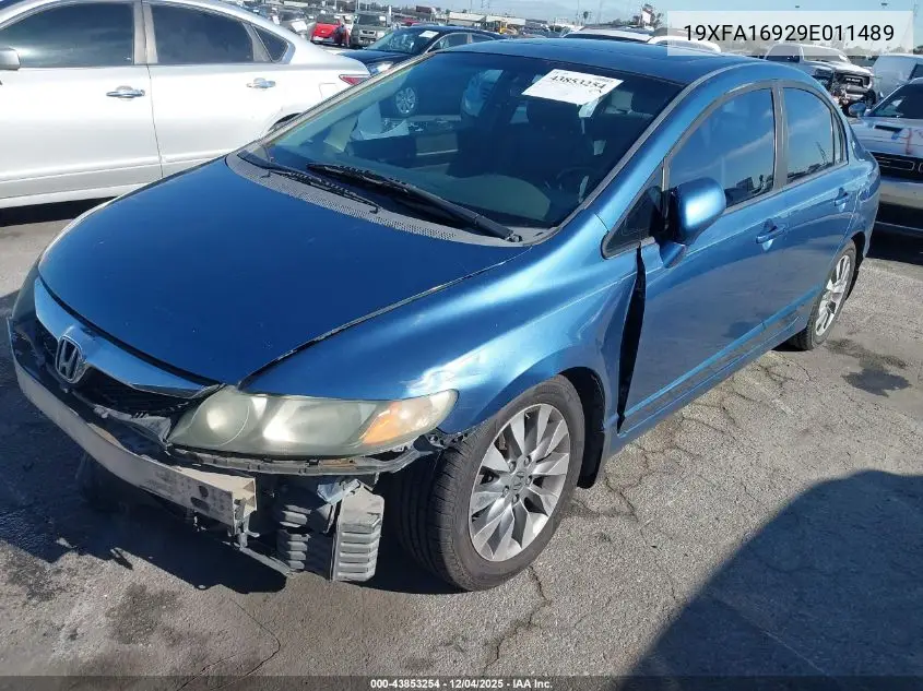 19XFA16929E011489 2009 Honda Civic Ex-L