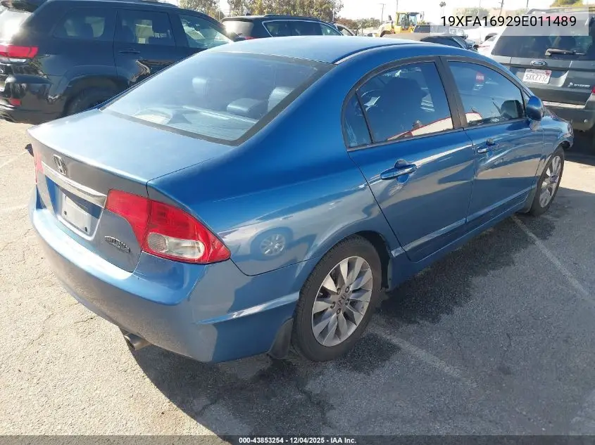 19XFA16929E011489 2009 Honda Civic Ex-L