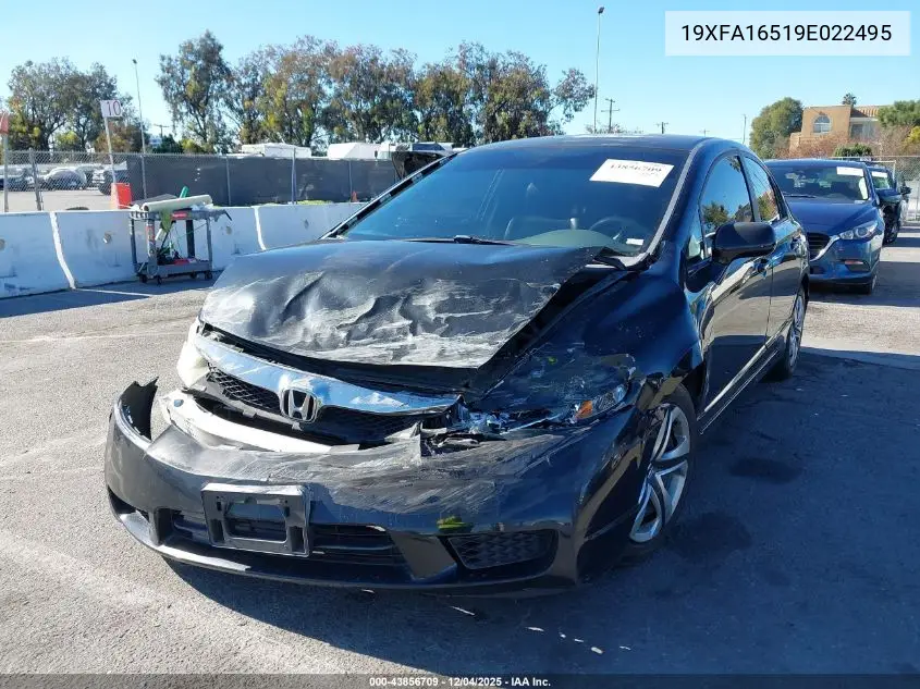 19XFA16519E022495 2009 Honda Civic Lx