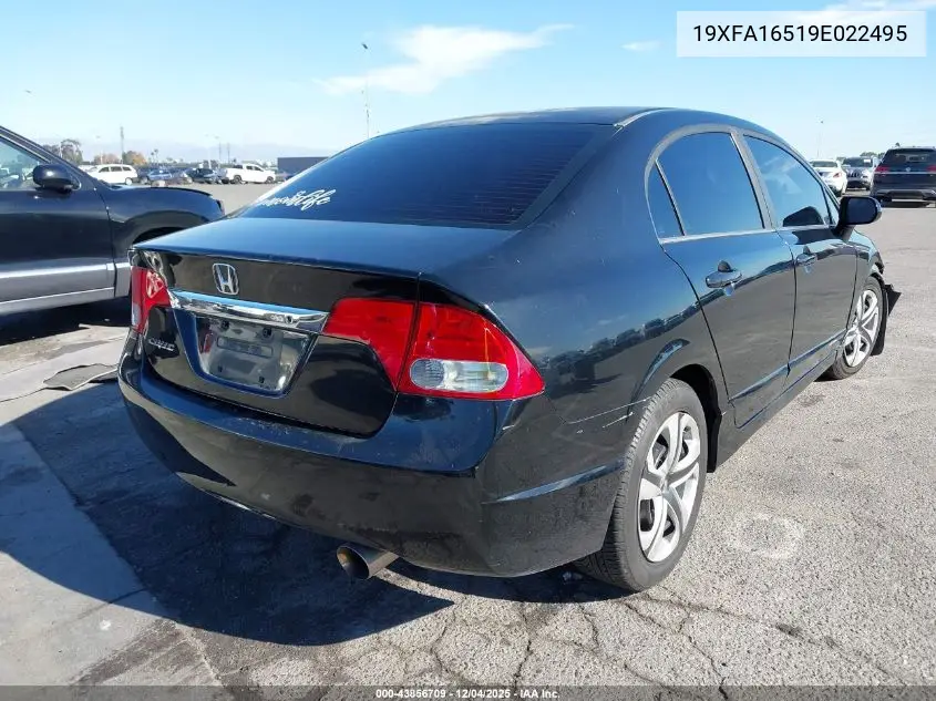19XFA16519E022495 2009 Honda Civic Lx