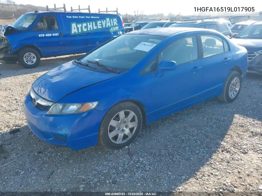 1HGFA16519L017905 2009 Honda Civic Lx
