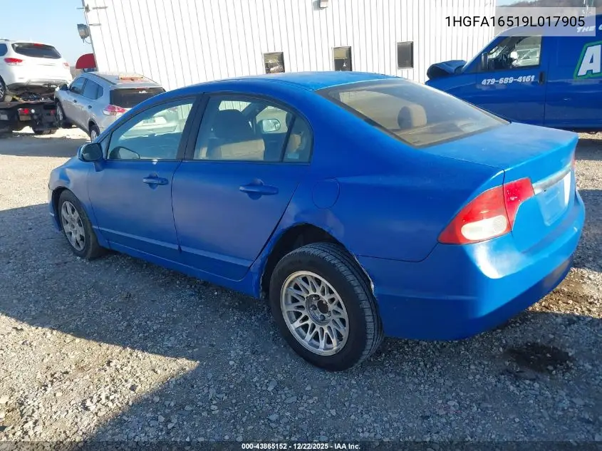 1HGFA16519L017905 2009 Honda Civic Lx
