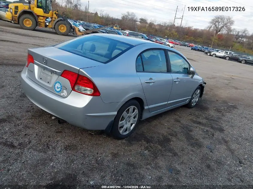 19XFA16589E017326 2009 Honda Civic Lx