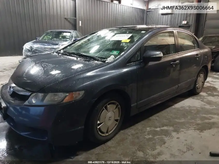 JHMFA362X9S006664 2009 Honda Civic Hybrid