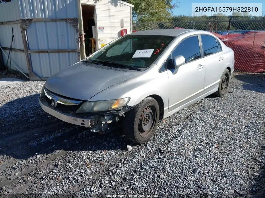 2HGFA16579H322810 2009 Honda Civic Lx