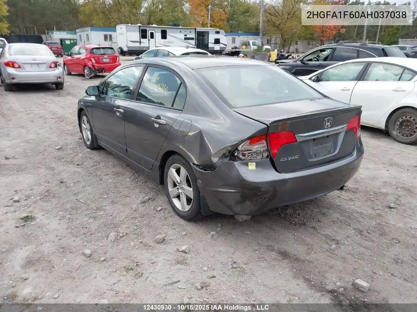 2HGFA1F60AH037038 2010 Honda Civic Sport
