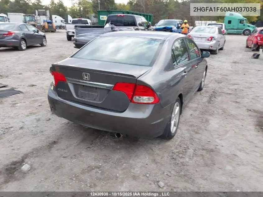 2HGFA1F60AH037038 2010 Honda Civic Sport