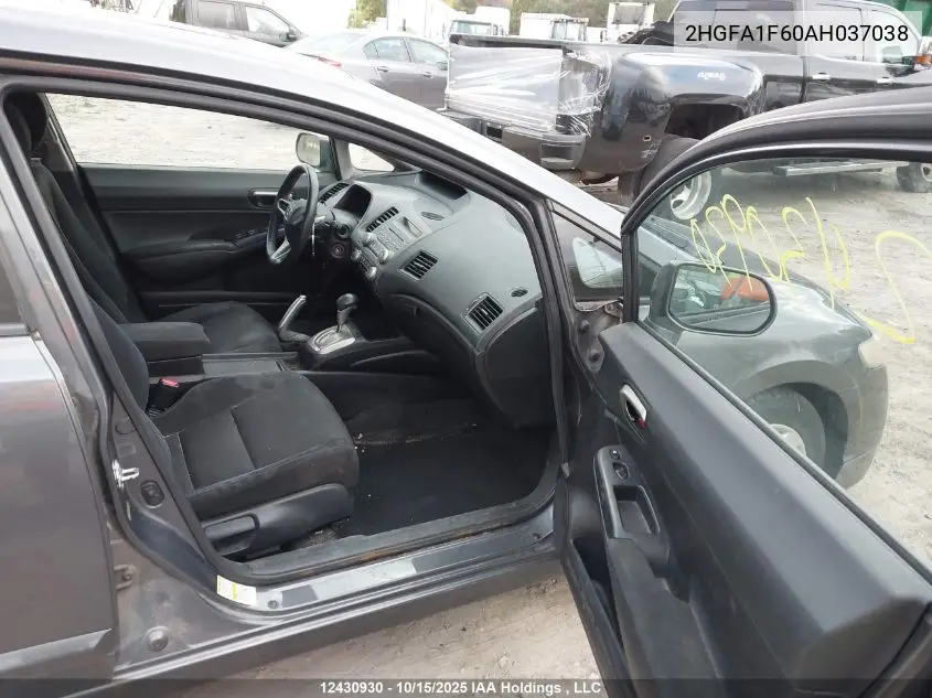 2HGFA1F60AH037038 2010 Honda Civic Sport