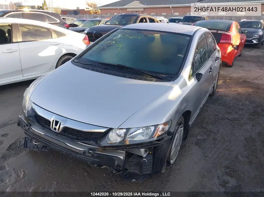2HGFA1F48AH021443 2010 Honda Civic Dx-G