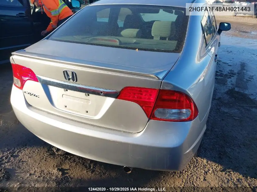 2HGFA1F48AH021443 2010 Honda Civic Dx-G