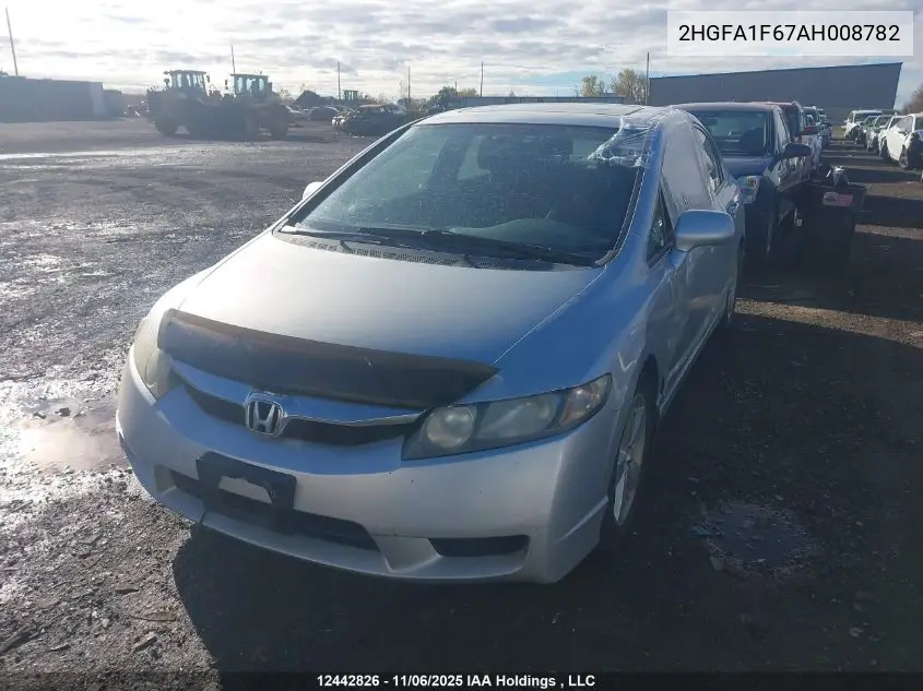 2HGFA1F67AH008782 2010 Honda Civic Lx-S