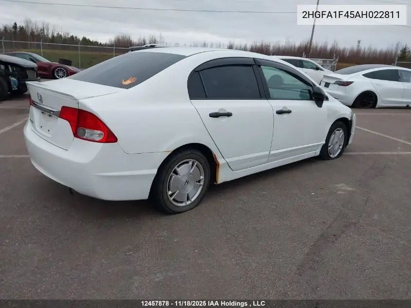 2HGFA1F45AH022811 2010 Honda Civic