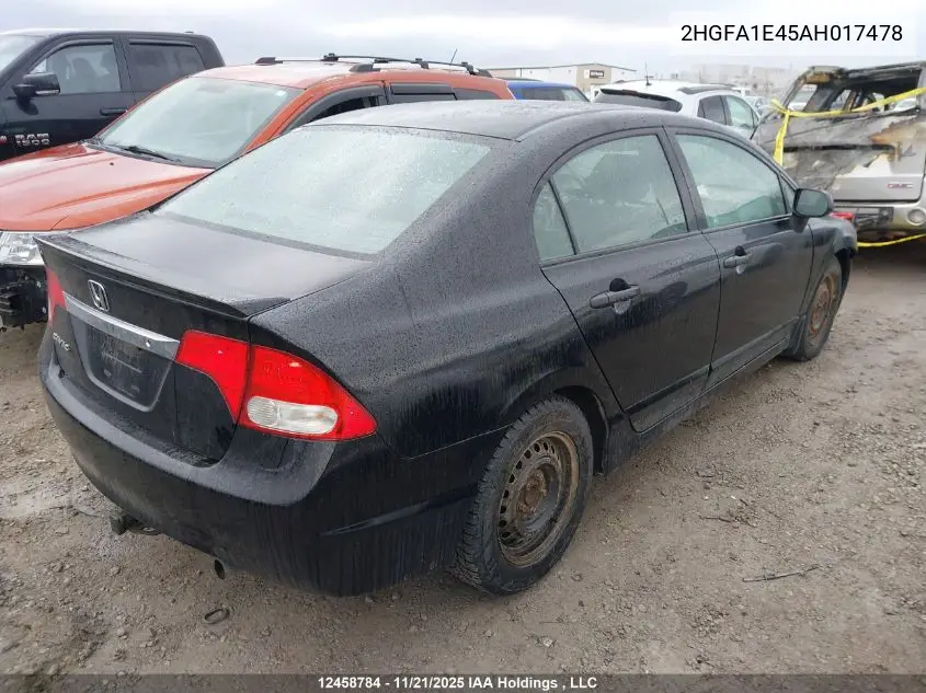 2HGFA1E45AH017478 2010 Honda Civic