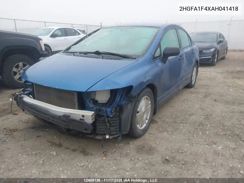 2HGFA1F4XAH041418 2010 Honda Civic Dx-G