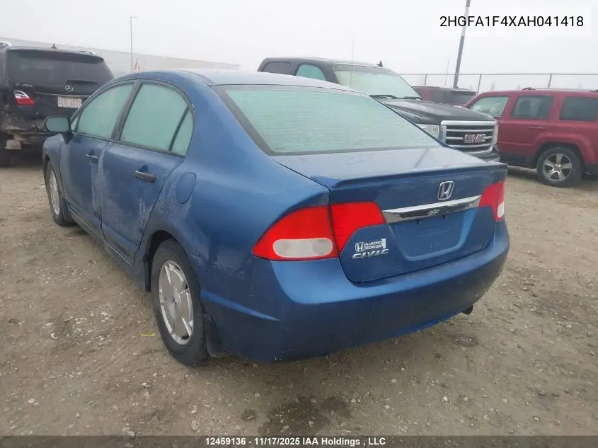 2HGFA1F4XAH041418 2010 Honda Civic Dx-G