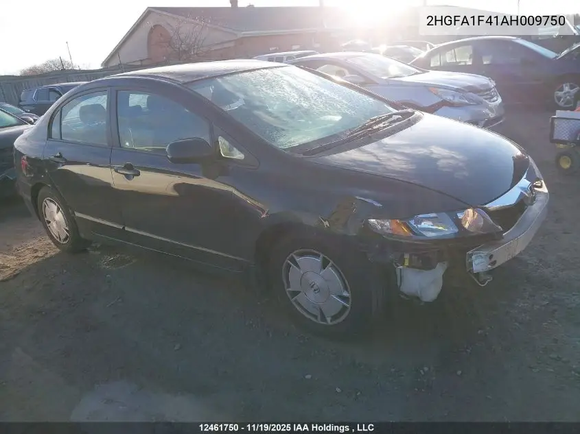 2HGFA1F41AH009750 2010 Honda Civic Dx-G