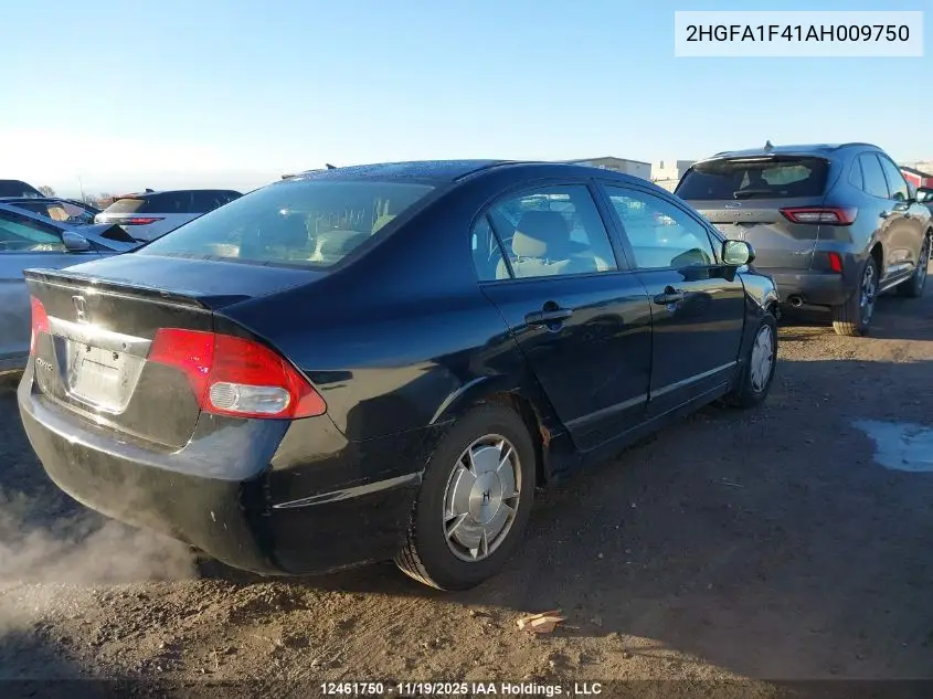 2HGFA1F41AH009750 2010 Honda Civic Dx-G