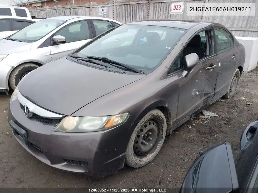 2HGFA1F66AH019241 2010 Honda Civic Sport