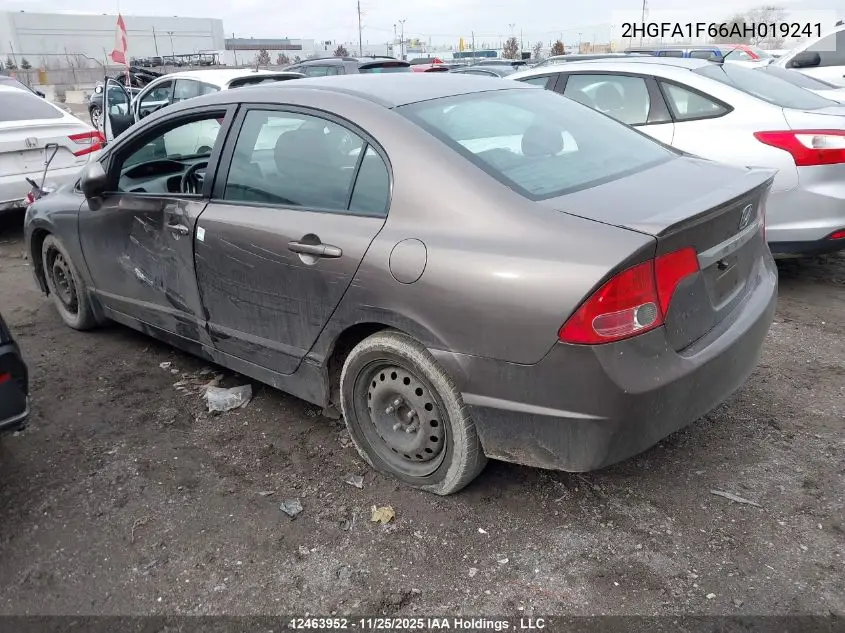 2HGFA1F66AH019241 2010 Honda Civic Sport