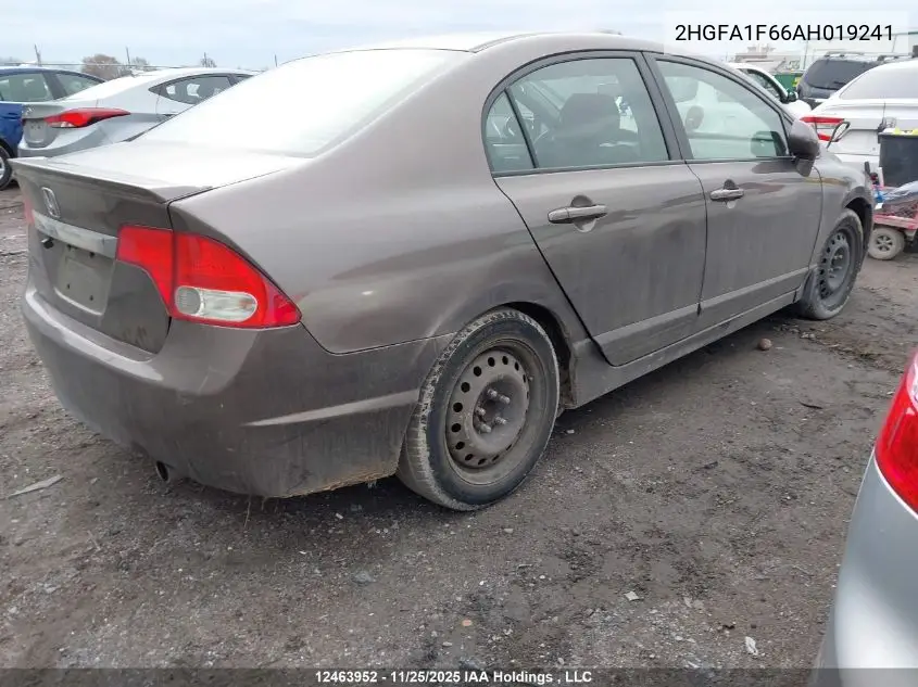 2HGFA1F66AH019241 2010 Honda Civic Sport