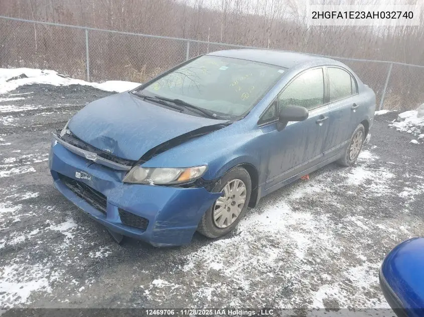 2HGFA1E23AH032740 2010 Honda Civic Dx
