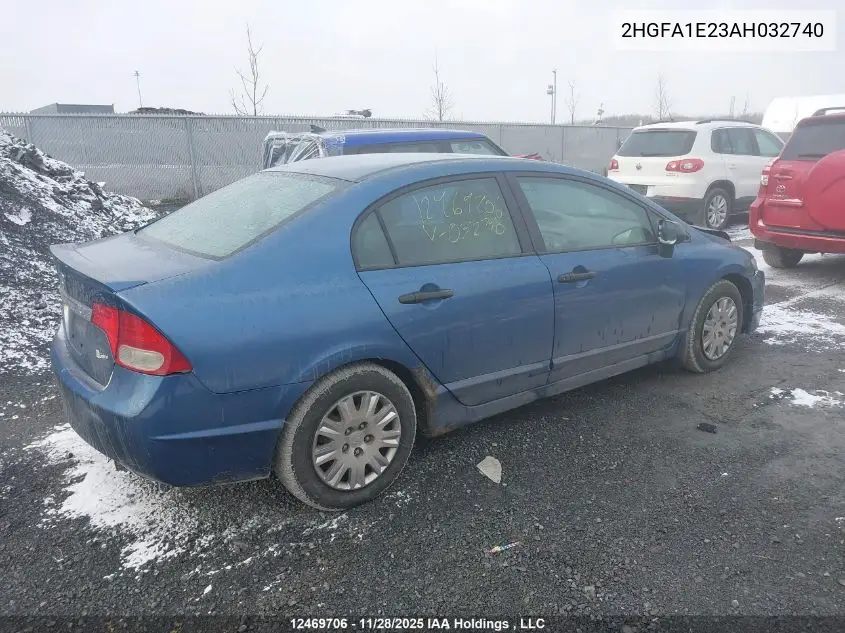 2HGFA1E23AH032740 2010 Honda Civic Dx