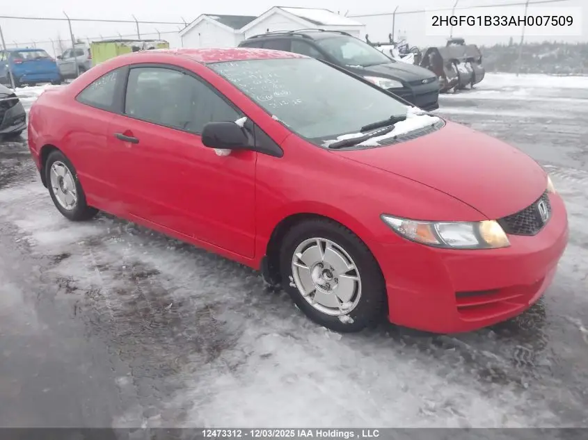 2HGFG1B33AH007509 2010 Honda Civic Dx-G