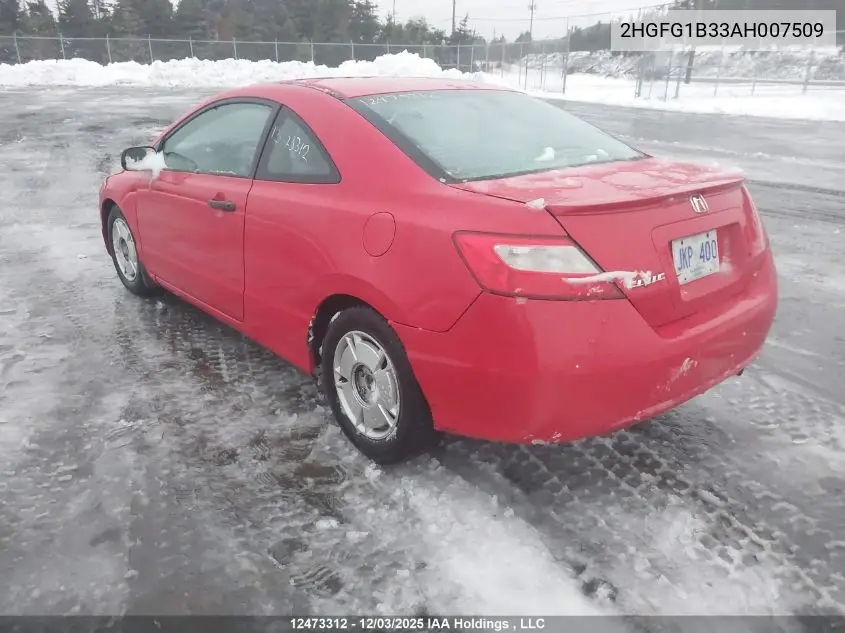 2HGFG1B33AH007509 2010 Honda Civic Dx-G