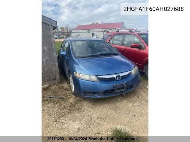 2HGFA1F60AH027688 2010 Honda Civic Sport