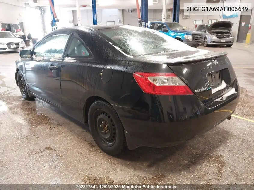 2HGFG1A69AH006649 2010 Honda Civic Lx
