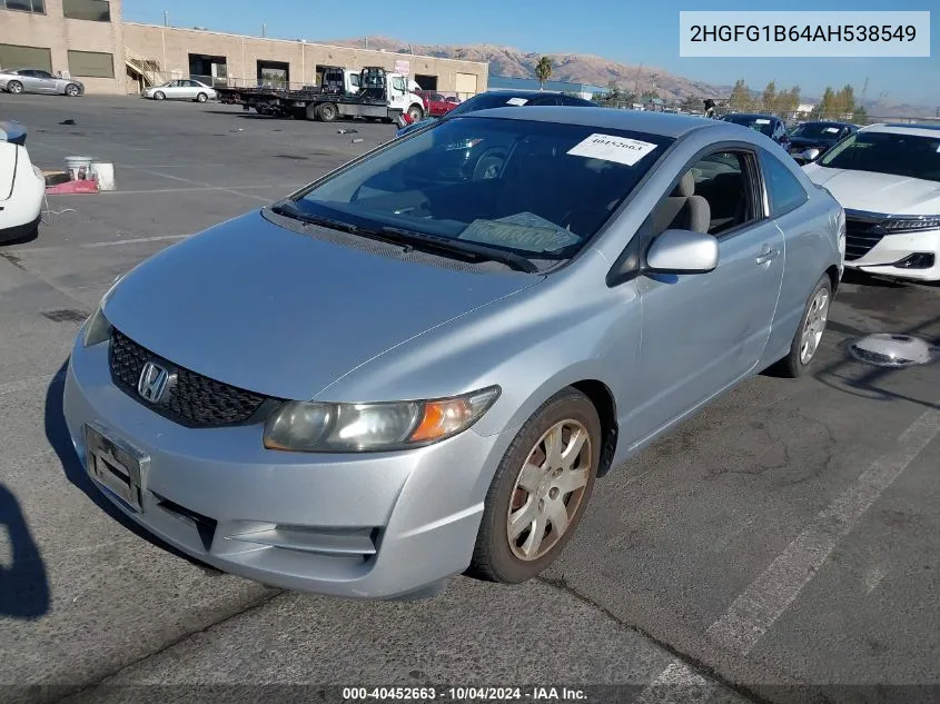 2HGFG1B64AH538549 2010 Honda Civic Lx