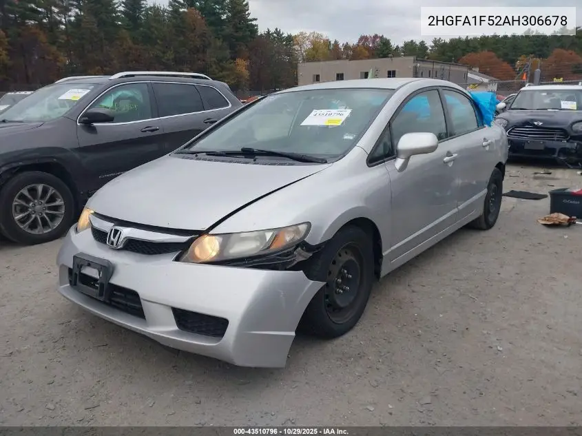 2HGFA1F52AH306678 2010 Honda Civic Lx
