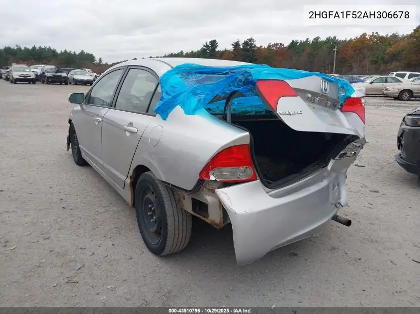 2HGFA1F52AH306678 2010 Honda Civic Lx