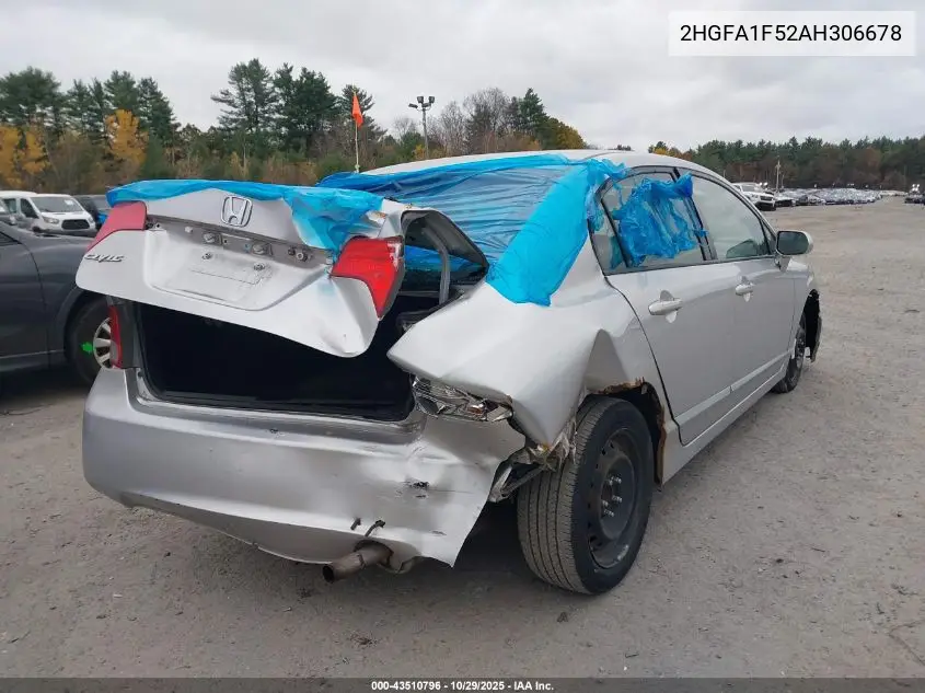 2HGFA1F52AH306678 2010 Honda Civic Lx