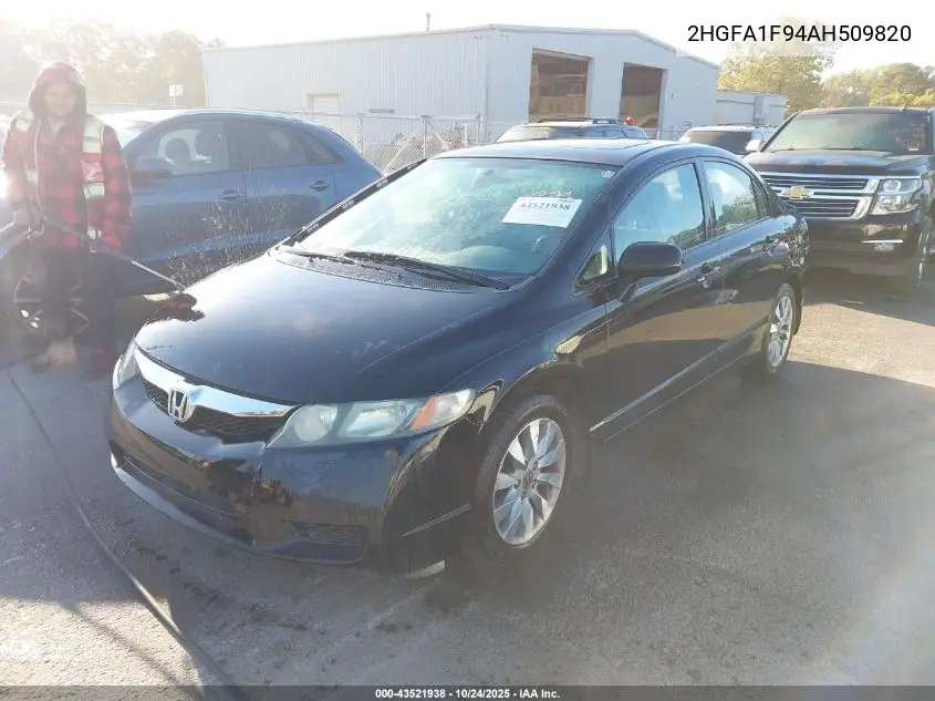 2HGFA1F94AH509820 2010 Honda Civic Ex-L