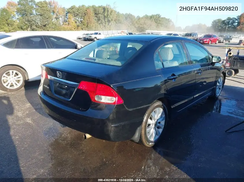 2HGFA1F94AH509820 2010 Honda Civic Ex-L